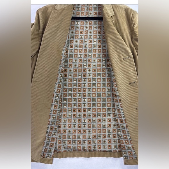 Vintage Sears Perma Prest Corduroy Blazer Tan Brown Men’s Jacket No Size Tag - Picture 5 of 10